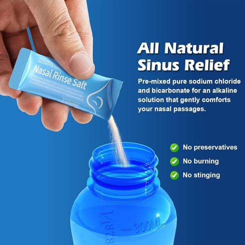 Packets, Packets, Packets 120) MAOEVER Saline Neti Pot Salt Individually Wrapped Saline for Neti Pots, Nasal