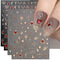 JMEOWIO 9 Sheets Moon Star Nail Art Stickers Decals Self-Adhesive Sun Nail Supplies for Decoration Accessories