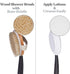 Long Handle Bath Body Brush & Lotion Applicator for Back Scrubber, Shower Brush with Soft Bristles for Wet or Dry