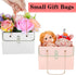 mekueeex 24 Pack Flower Paper Gift Bag, Bouquet Portable Flower Handbag Box with Metal Chain, Rectangle Wedding Gift