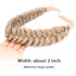 Messy Wide 2 Strands Honey Blonde Synthetic Hair Braided Headband for Women (Honey Blonde)