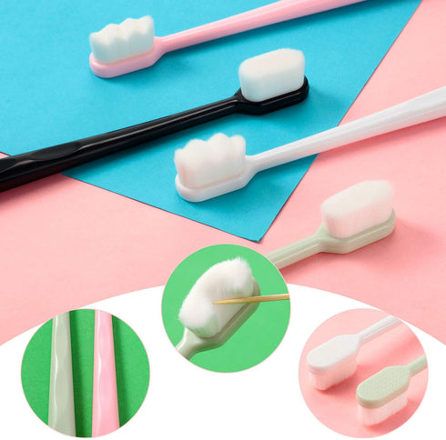 16 Pieces Extra Soft Micro-Nano Toothbrush, Manual Toothbrushes for Sensitive Teeth, 2 Styles