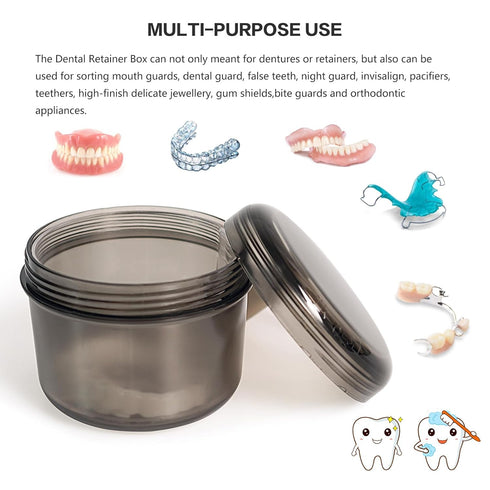 2023 Upgraded Large Denture Bath Box, No-Leak Cleaning Box for Dentures, Clear Braces, Mouth Guard, Night Guard &