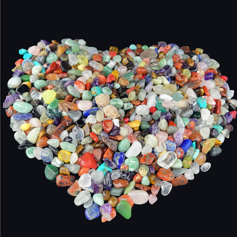 SeeuFun 400Pcs+ (1.5lb) Set,30Kinds+ (1.5, Gemstones and Crystals Bulk Tumbled Chps Crystals for Jewelry Making,Chakra