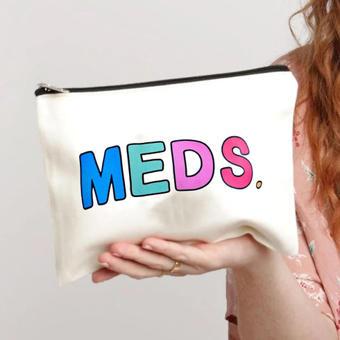 ZOCIGIFTS Medication Bag Travel Pill Organiser | Compact Cosmetic First Aid Kit, Perfect Health Gift, Small Cotton