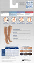 Truform Sheer Compression Stockings, Women's Knee High Length, Open Toe, 15-20 mmHg, 20 Denier, Purple, 3X-Large
