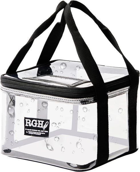 Rough Enough Clear Makeup Toiletry Bag, Large Waterproof Cosmetic Storage Bag for Travel - Black