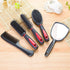 Set of 5 Professional Salon Hair Combs, Hair Cutting Brushes, Hairdressing Styling Tool Mirror and Holder Stand