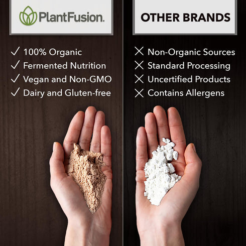 SOTRU Organic Vegan Protein Powder, Vanilla, 18.5 oz, 21 Servings, Plant Based with Superfoods