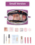 Narwey Small Makeup Bag for Purse, Mini Cosmetic Pouch with Compartments for Women (Small, Purple)