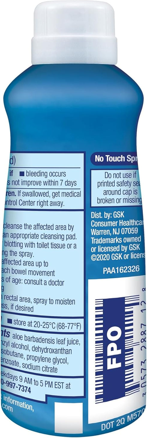 Preparation H Cooling Spray, Soothing Relief No-touch Witch Hazel for Irritated Skin - 2x2.7 Oz Bottles