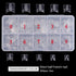 Square Nail Tips Half Cover, 500Pcs Clear Acrylic French Short False Nails with Box