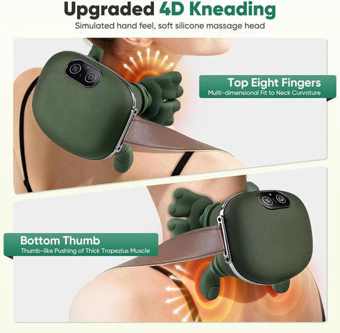 Shoulder and Neck Massager with Heat Heated Massager, Neck Massager with Fingers, Shoulder Massager with Hands