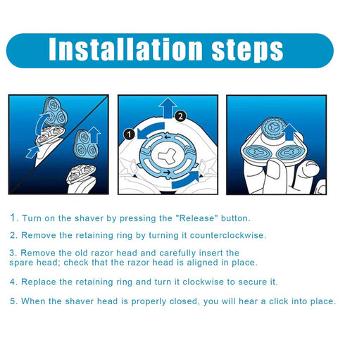 SH90 Replacement Heads for Philips Norelco Series 9000 (S9xxx) and 8000 (S8xxx) Electric Razor Shaver