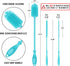 12.5” Silicone Bottle Brush & Straw Cleaner Brush Set for Hydro Flasks, Tumblers, Glassware, Vases
