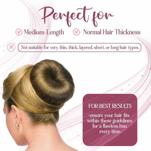 Women's Hair Bun Maker Tool - French Twist Fold Wrap Snap Accessories by Andlane (3 Blonde)