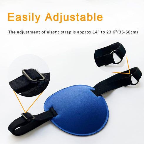 2PCS Soft Medical Eye Patches, Adjustable Amblyopia Lazy Eye Patches for Kids and Adults, Pirate Eye Patches