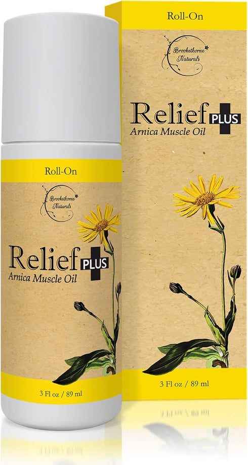 Relief Plus Arnica Muscle Oil All Natural Highly Concentrated Roll On -