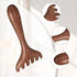 Hariendny 2 Wooden Massage Heads Gua Sha Comb, Pcs Massage Combs, Protable Head Scratcher Scalp Massager, Wide Tooth