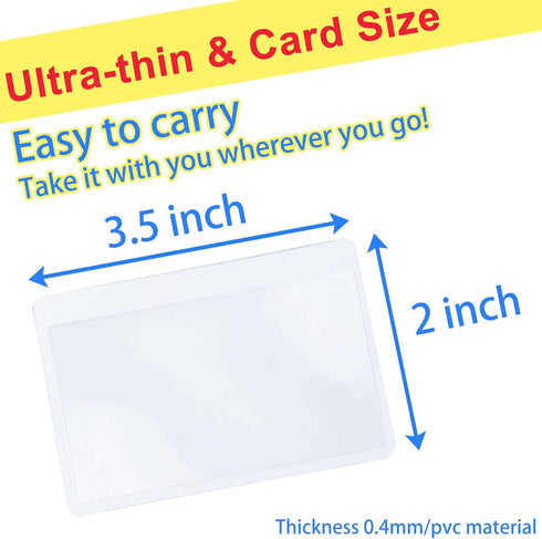 MAGDEPO 2 Pack Magnifying Sheet, 3X PVC Page Magnifier B6 Size with 2 Card Size Magnifier Lens