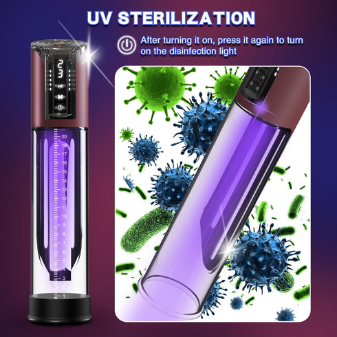 Quxeu 4 6 Electric Penis Pump Male Sex Toys Vacuum Pump with Suction Intensities Automatic Penis Extender and Rings