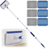 Qaestfy Baseboard Cleaner Tool with Handle, Wall Floor Mop with Extendable Handle, 6 Reusable Pads Included