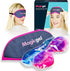 Magic Gel Eye Mask Cold Pack - 2 Pack Cooling Eye Mask for Sleeping, Reusable with Adjustable Strap