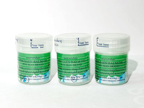 POY-SIAN Thai Pim-Saen Cotton Nasal Inhaler, 8 ml, Pack of 3