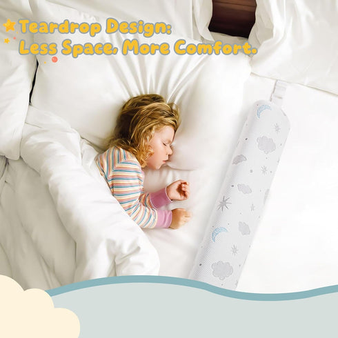 Kohentact Bed Rail Bumpers for Toddlers - Foam Guard with Adjustable Safety Straps & Non-Slip Grip, Breathable Air