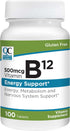 Quality Choice Vitamin B12 500 MCG, 100 Count, Energy, Metabolism, & Nervous System Support Supplement