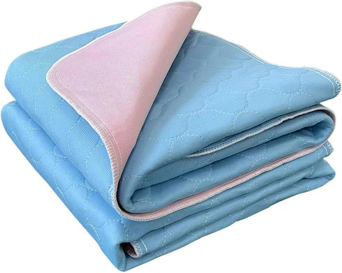 2PCS Reusable Underpads Large 34" x 52", Upgrade Cooling Waterproof Bed Pads with Fast Absorbent, Washable Puppy Pads