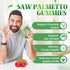 Gummies 600mg 120 Counts Saw Palmetto Saw Palmetto Supplement with Pumpkin Seed Oil, Biotin, Prostate Health