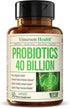 Probiotic 40 Billion CFU, 60 Capsules, Daily Immune Balance for Gut & Digestive Health, Non-GMO