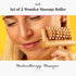 Set 2 (2 Set) tuuli Body and Face Roller, Multi-Functional Wooden Massage Roller, Helps Ease Muscle Tension and Support