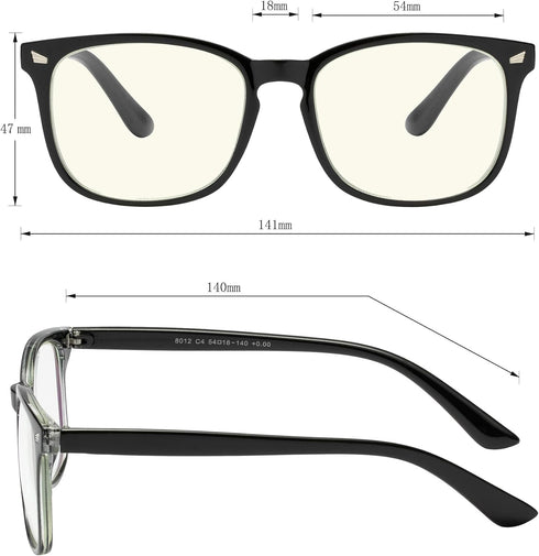 Yogo Vision Blue Light Blocking Computer Glasses, Anti Glare Eyeglasses for Men and Women