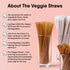 100 PCS 8.25 Inches Unwrapped Biodegradable Straws, Environment Friendly Drinking Straws for Hot and Cold Beverages