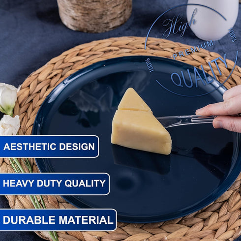 set, 360 180 120 60 Party Bargains Disposable Cutlery SAPPHIRE Design, Clear Color, Pieces: Forks, Spoons, Knives