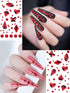 Valentines Nail Rhinestone EBANKU Red Nail Art Crystals, Hearts, Butterfly, 3D Diamond Stone Gems with Tweezer