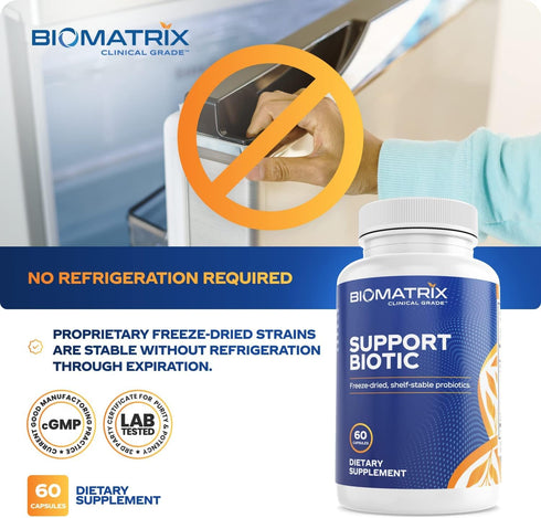 Saccharomyces boulardii Probiotic Supplement with L. paracasei, L. rhamnosus, Bifidobacterium, Acidophilus – 30-60 Day