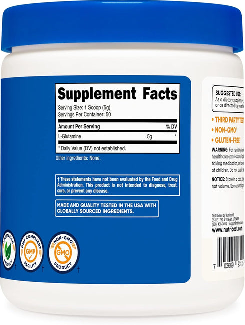 Nutricost L-Glutamine Powder - 250 Grams