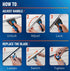 Unger Professional 18” Swivel Window & Glass Cleaning Squeegee with EZ Change for Streak Free Results on Large Windows.