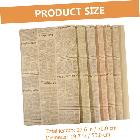 Ipetboom Packaging, 20 Vintage Newspaper Flower Wrapping Paper for Bouquet Sheets Kraft Paper with Sunflower Print