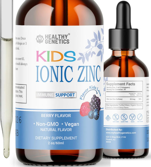 New Ionic Liquid Zinc Drops for Kids & Toddlers | 30 Day Supply | Zinc Sulfate | 2 Oz
