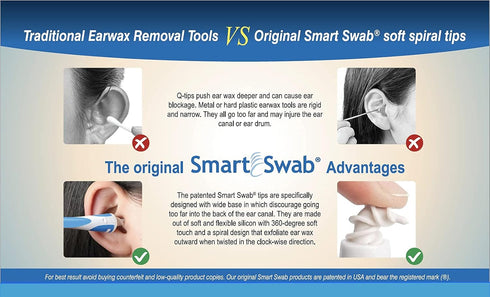 32 Spiral Ear Wax Removal Replacement Tips Only, Soft Silicon Tips for Safe Ear Cleaning, Replaceable Tips Only
