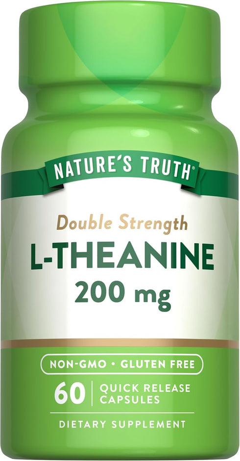 Nature's Truth L Theanine, 200mg, 60 Quick Release Capsules, Non-GMO & Gluten Free Supplement