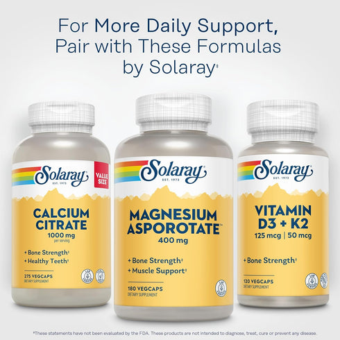 Solaray Magnesium Asporotate 400 mg | Aspartate, Orotate & Citrate Complex | 180 VegCaps for Healthy Heart