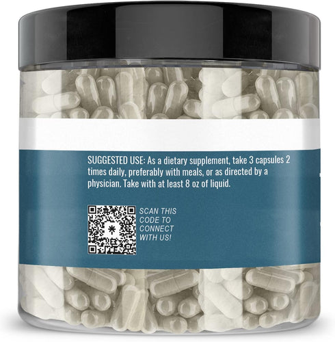Earthborn Elements Psyllium Husk Capsules - 200 Count, Pure & Undiluted, No Additives