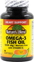 Nature's Blend Omega-3 Fish Oil 1200 mg and Vitamin D3 1000 IU, 90 Softgels
