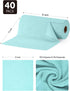 Microfiber Cloths in a Roll, Reusable Washable Cleaning Rag Towels, 12" x 12", 40 Pack for Car, House (Blue)