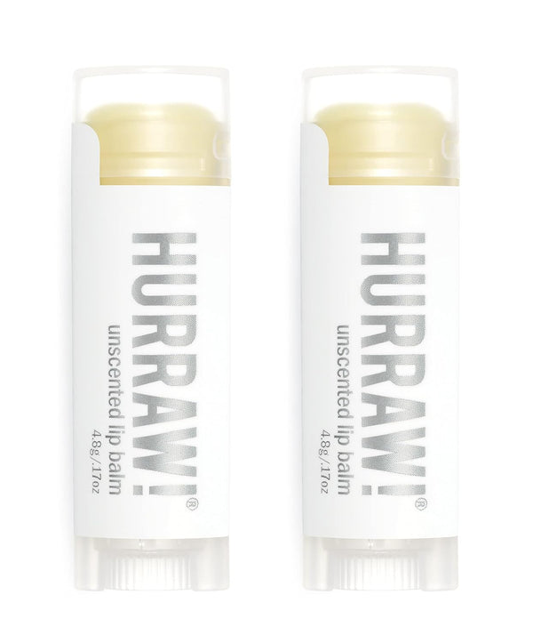 Hurraw! Unscented Lip Balm, 2 Pack, Organic, Vegan, Cruelty-Free, Non-GMO, 100% Natural Ingredients